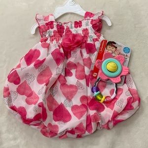 bon bébé romper and infantino teether